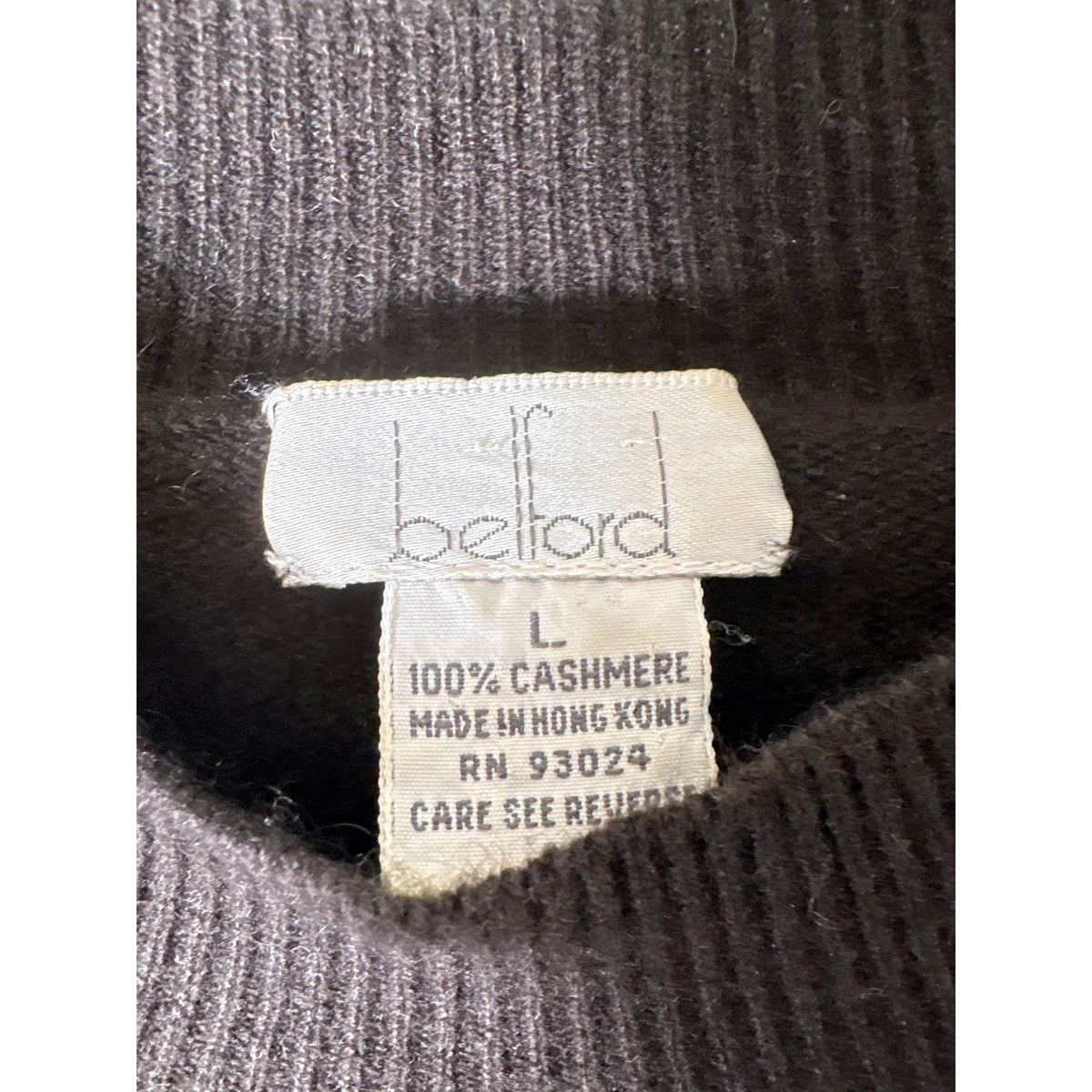 Belford Chocolate Brown Mock Neck Sweater Sz L