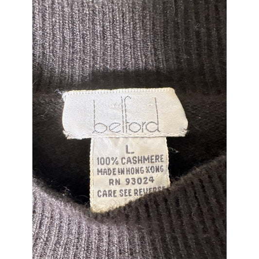 Belford Chocolate Brown Mock Neck Sweater Sz L