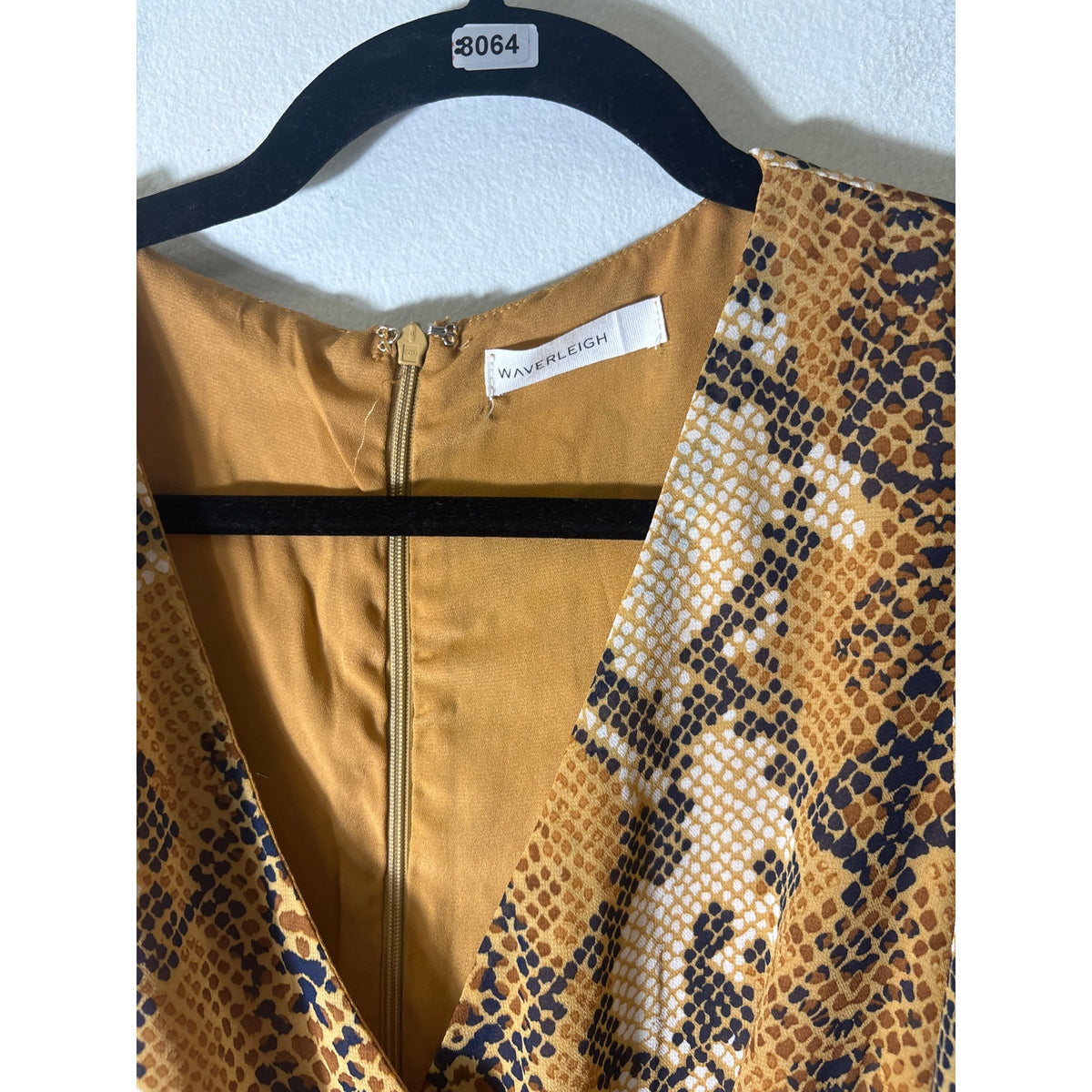 Waverleigh Maternity Snake Print Empire Waist Dress Sz S