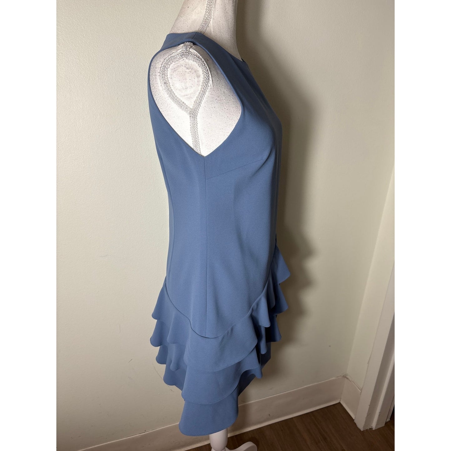 Alice + Olivia Periwinkle Sleeveless Ruffle Mini Dress Sz 2