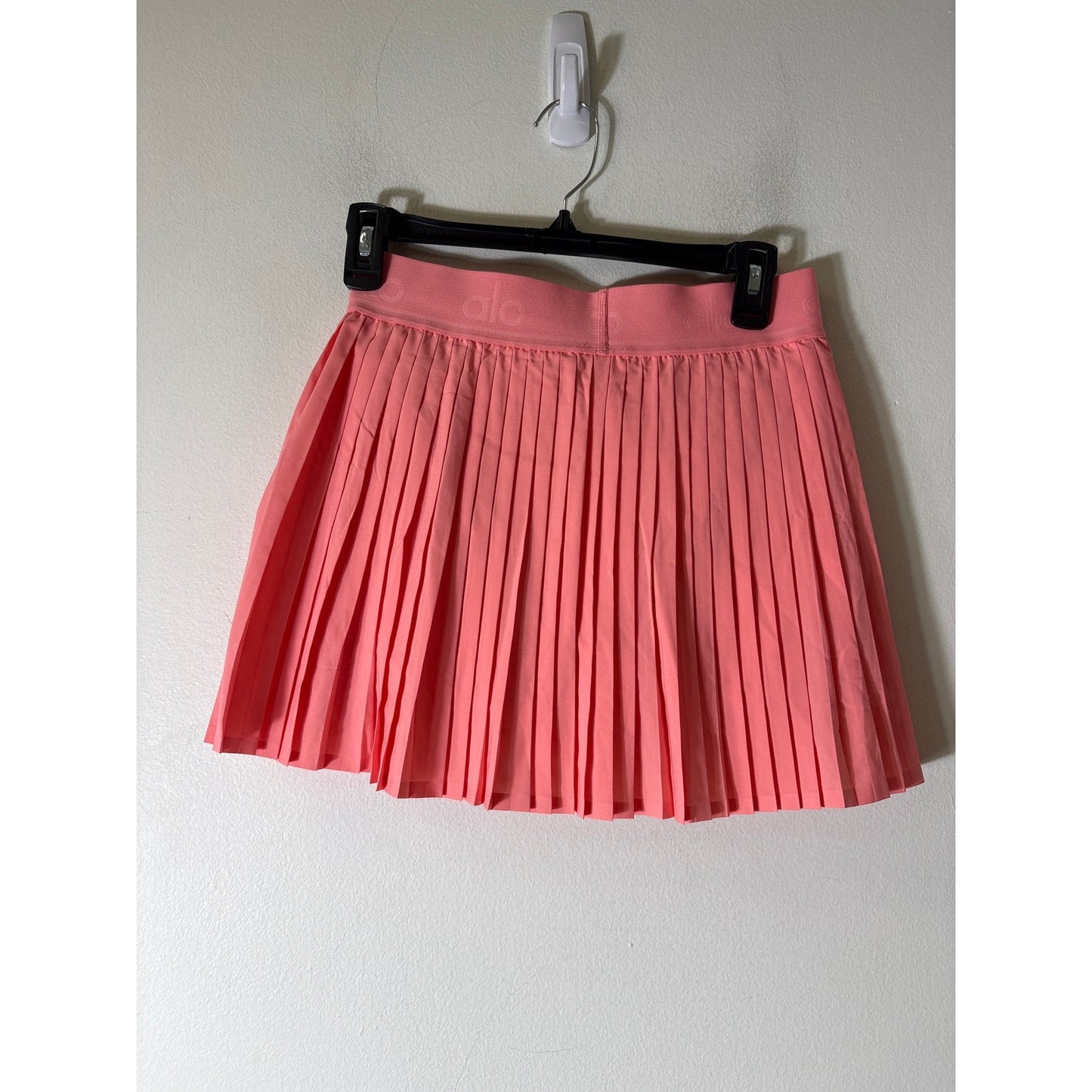 Alo Sunset Orange Pleated Tennis Skirt Sz S
