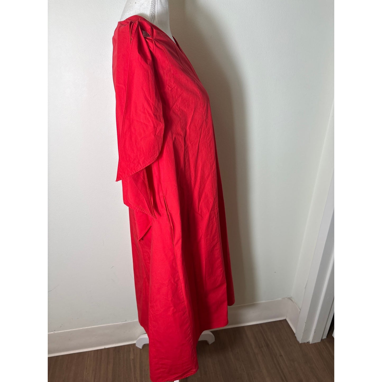 Psophia Vazquez de Castro Red Sleeveless V-Neck Cotton Sz XS