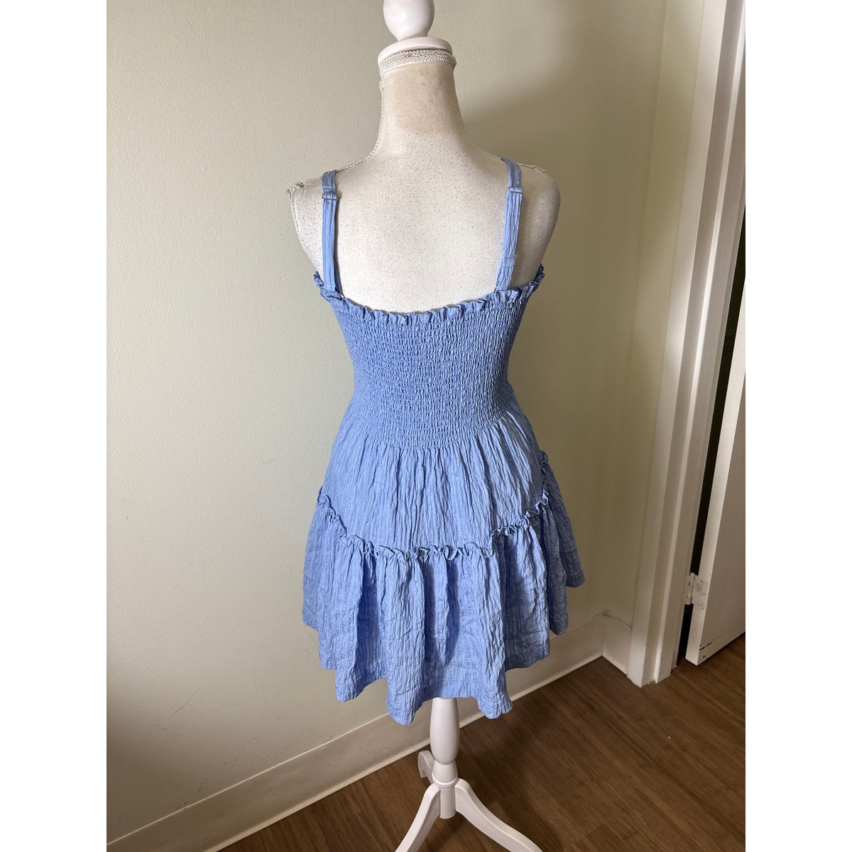 Hill House Light Blue Mini Nap Dress Sz L