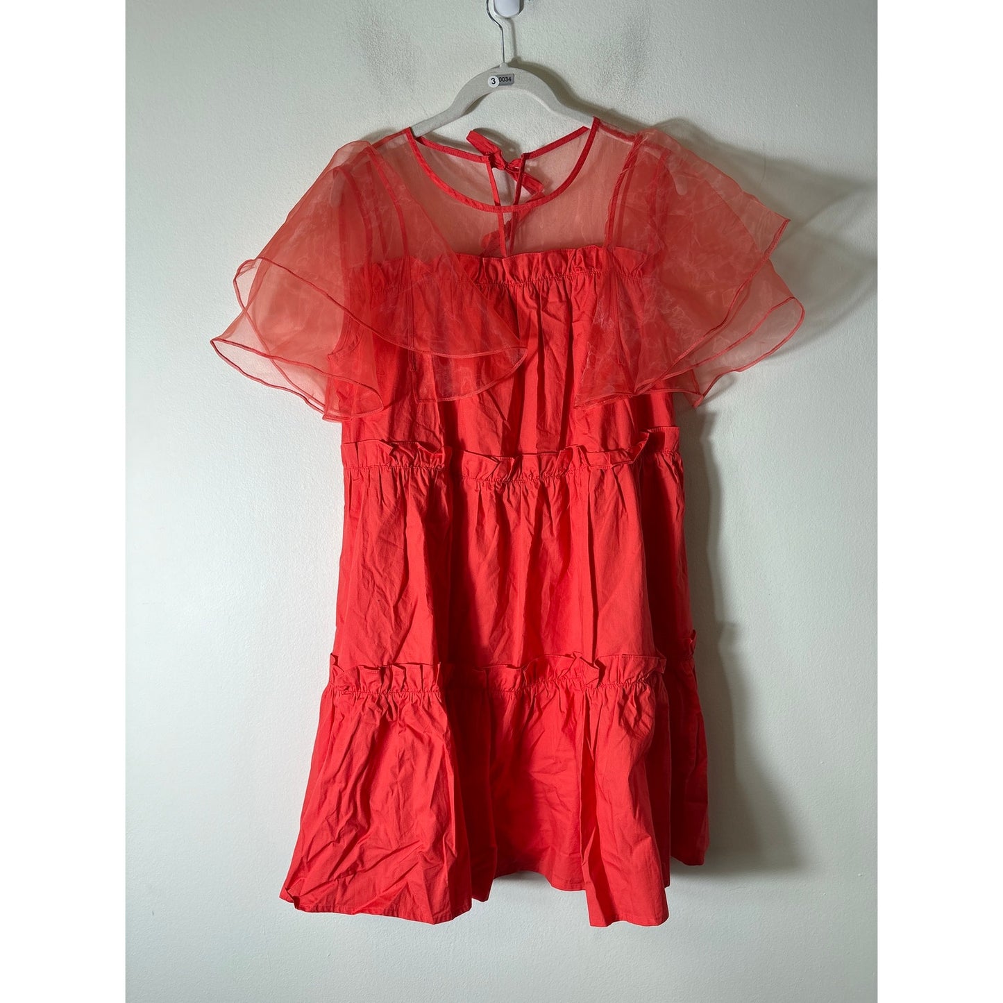 NWT Crosby by Mollie Birch Guava/Orange "Bella" Dress Sz L