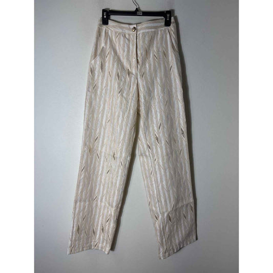 NWT Porridge Clothing Gold Flat Front Pants Sz 4