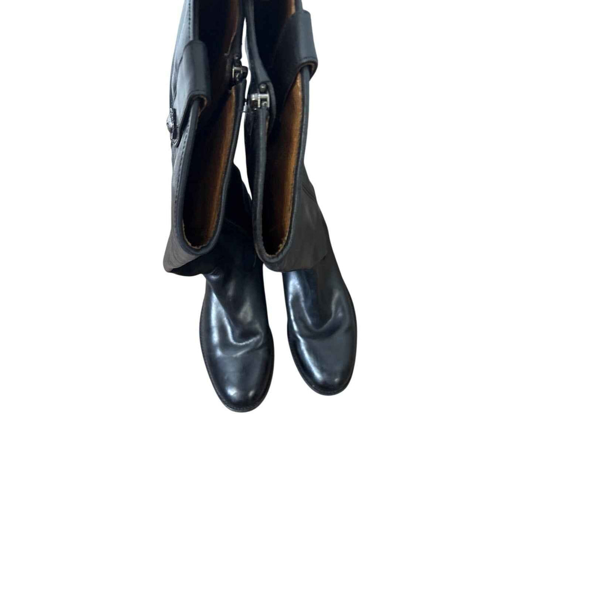 Frye Black Leather Pull On Boots Sz 7.5