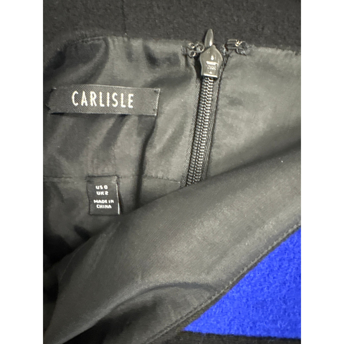 Carlisle Blue and Black Wool Pencil Skirt Sz 0