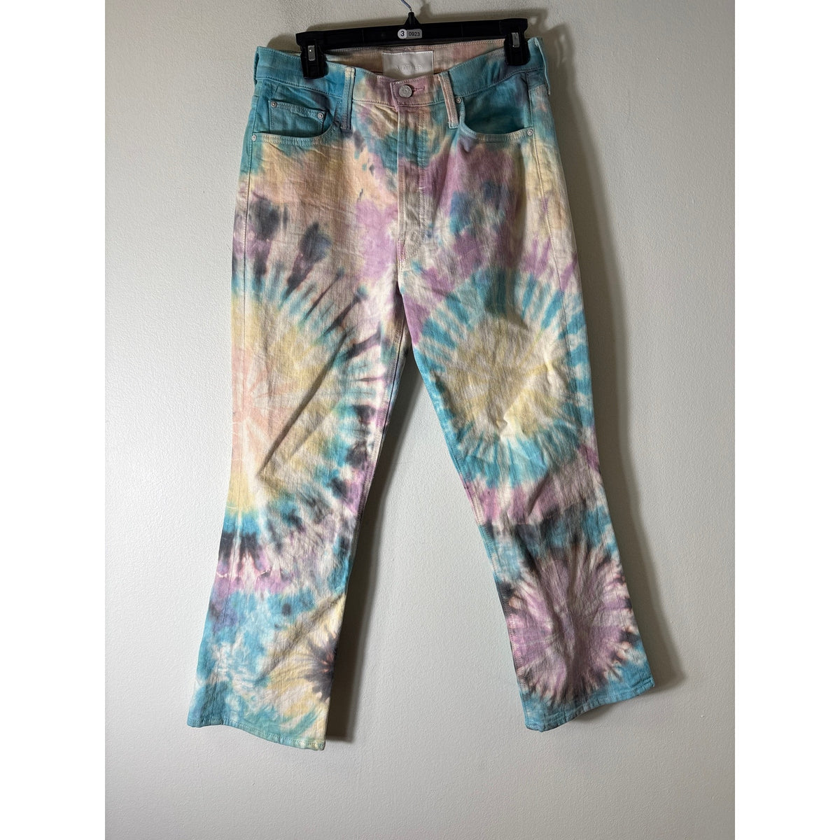Mother Pastel Pink Tie Dye "The Tripper" Denim Jeans Sz 30