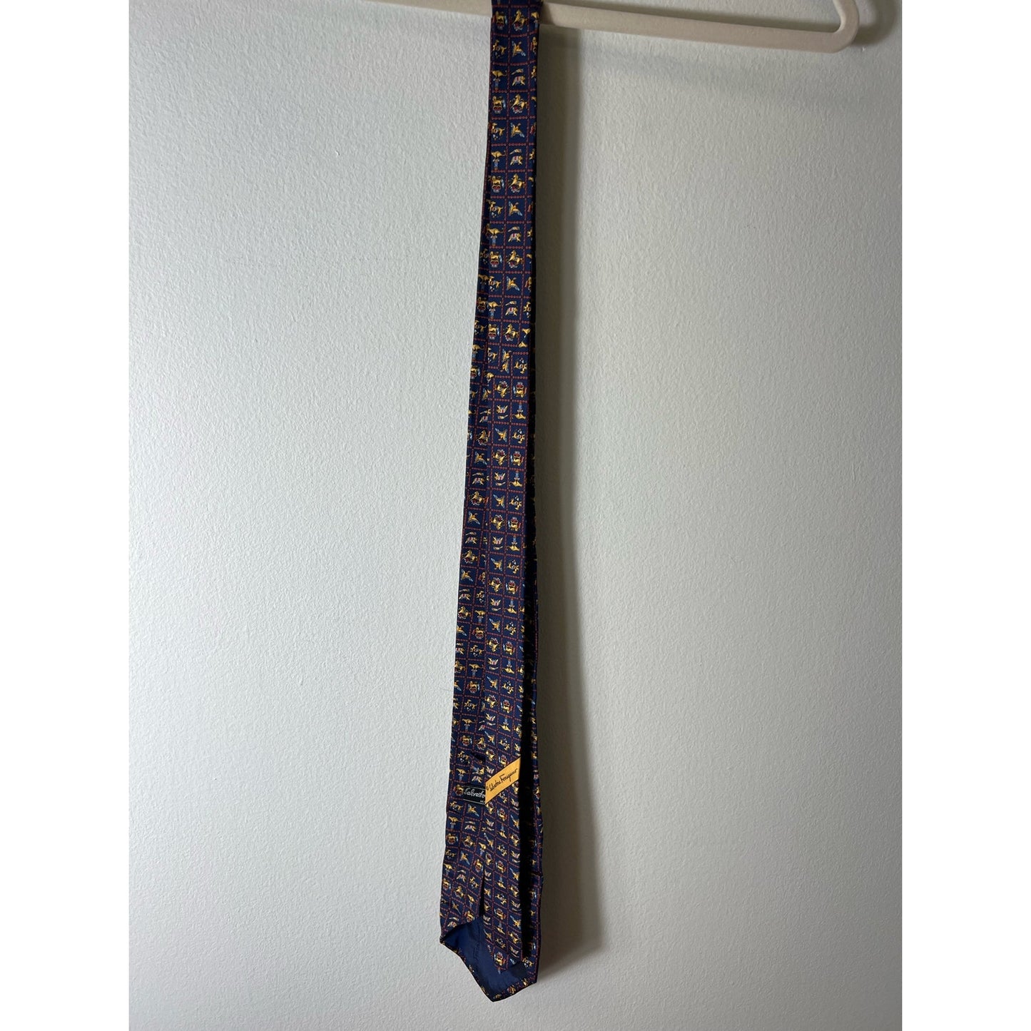 Salvatore Ferragamo Men's Navy Animal Print Tie