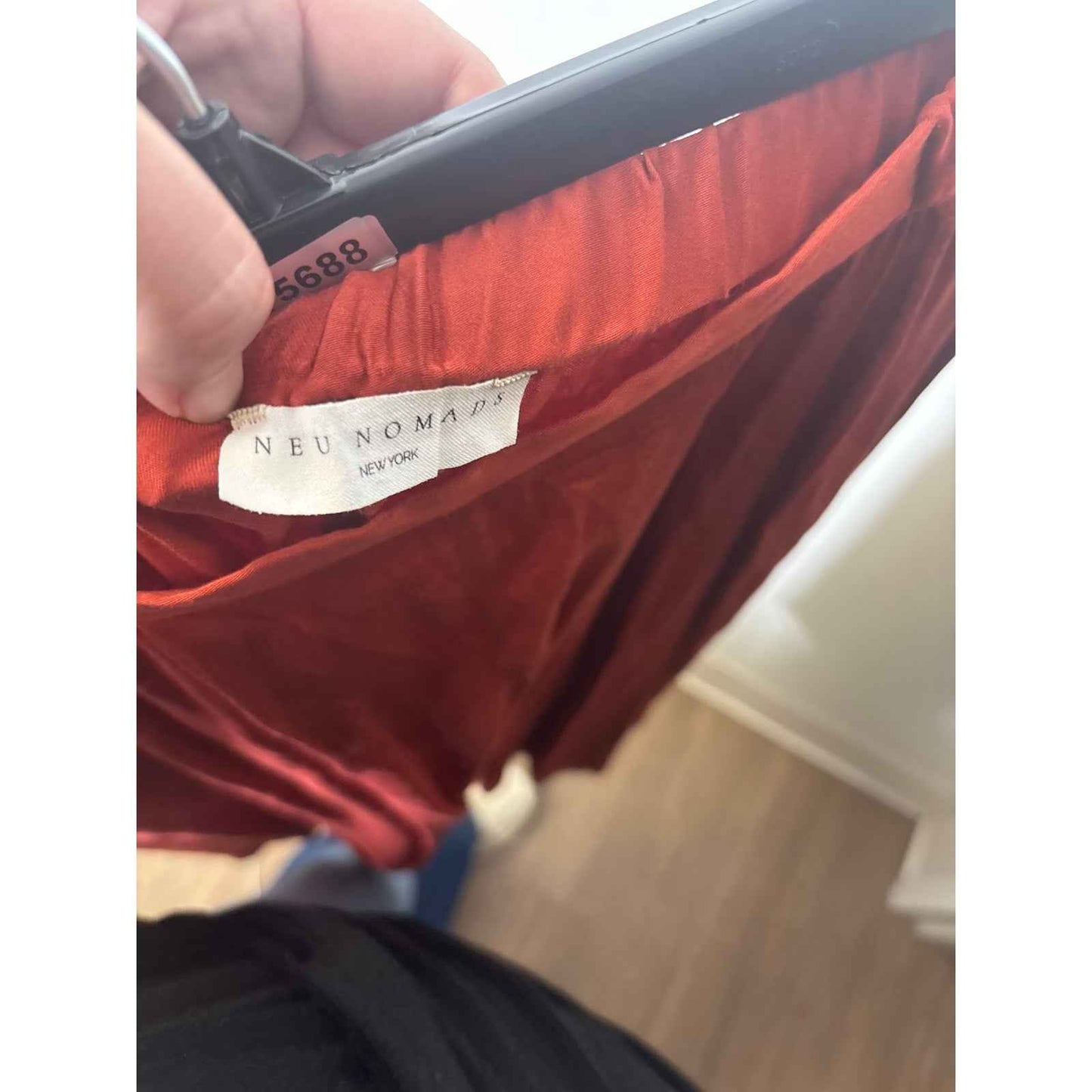 Neu Nomads Orangy Red Pull On Wide Leg Capri Pants Sz M