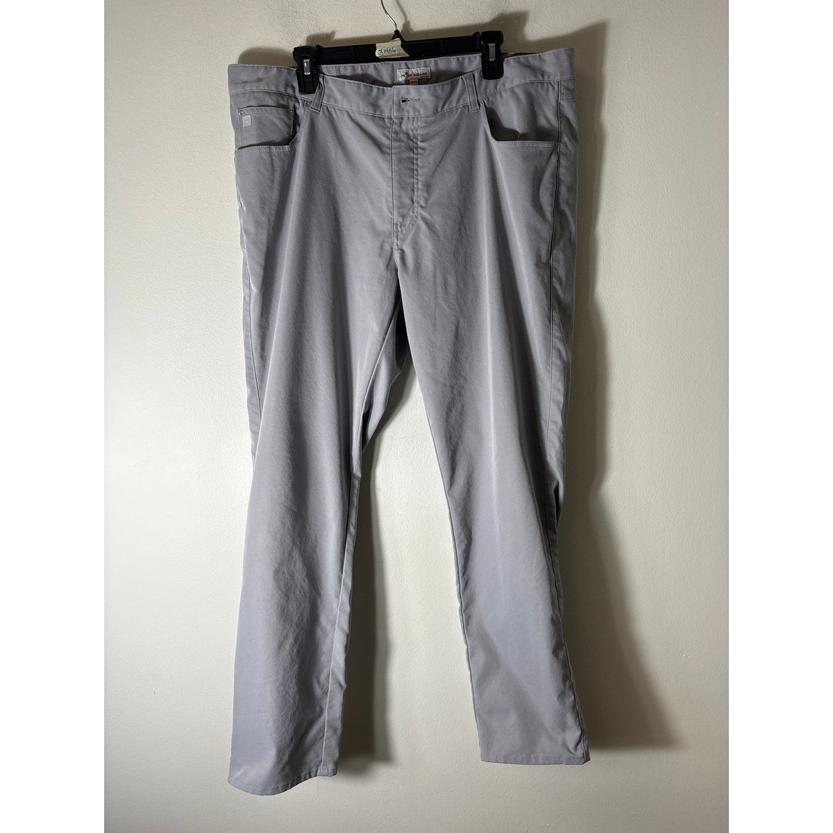 Mens Peter Millar Gray Flat Front Pants Sz 40/32