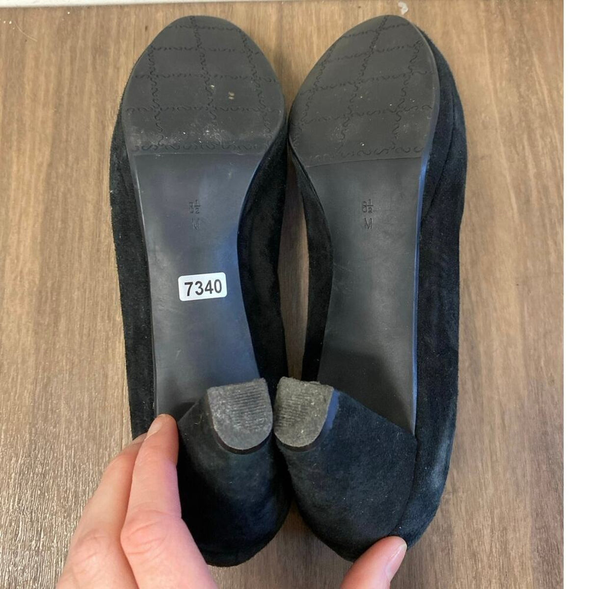 Steve Madden Black Suede Heels Size 8.5