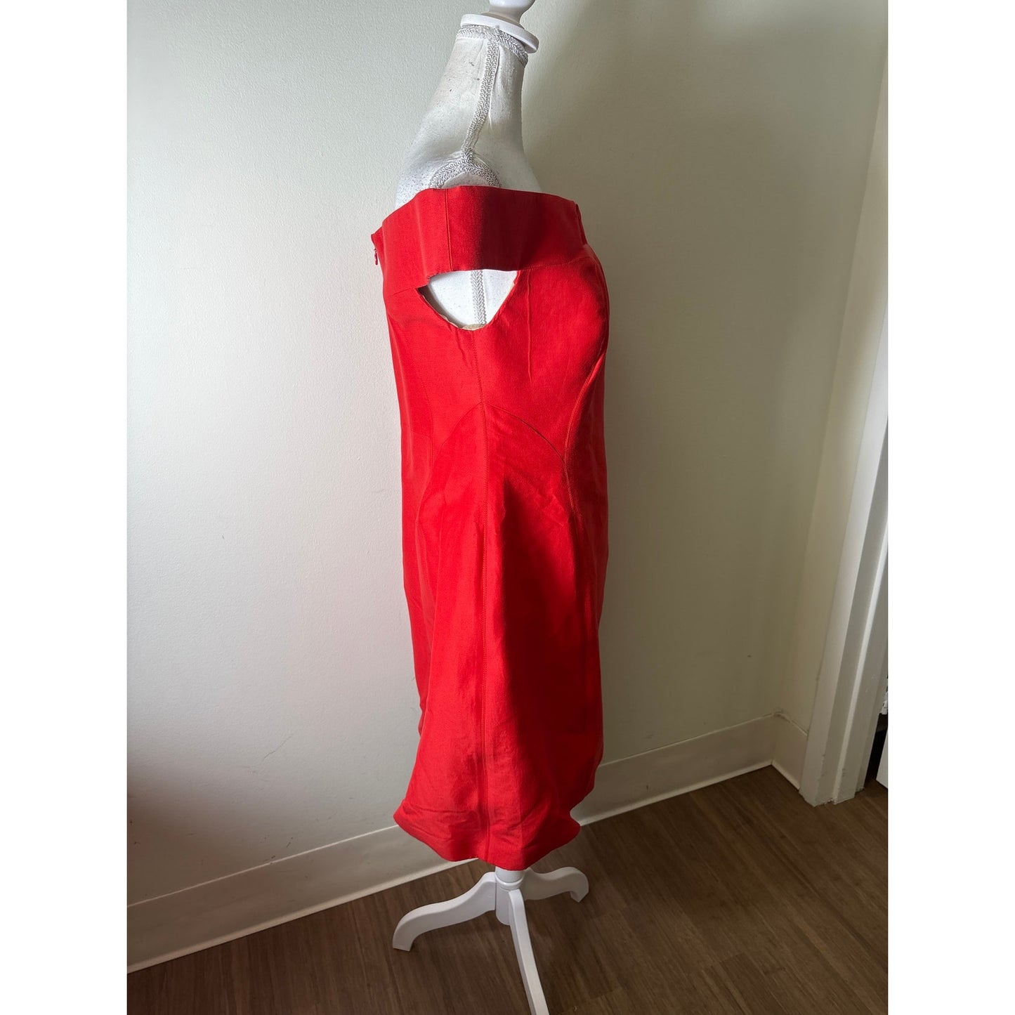 Halston Heritage Red Off The Shoulder Dress Sz (fits like)M