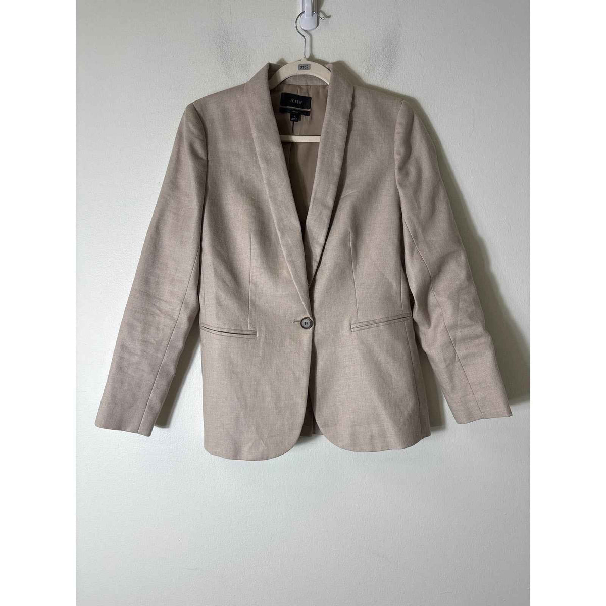 J. Crew Stone Long Sleeve "Parke" Linen Blazer Sz 2