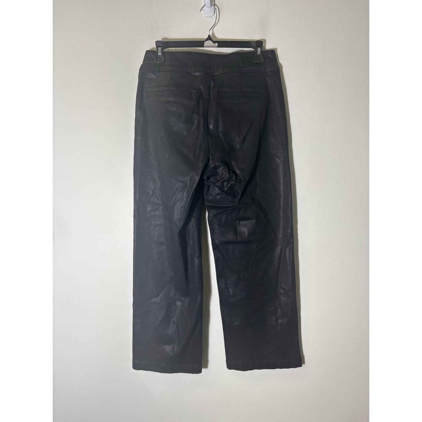 Paige Black Faux Leather Nellie Denim Pant Sz 29