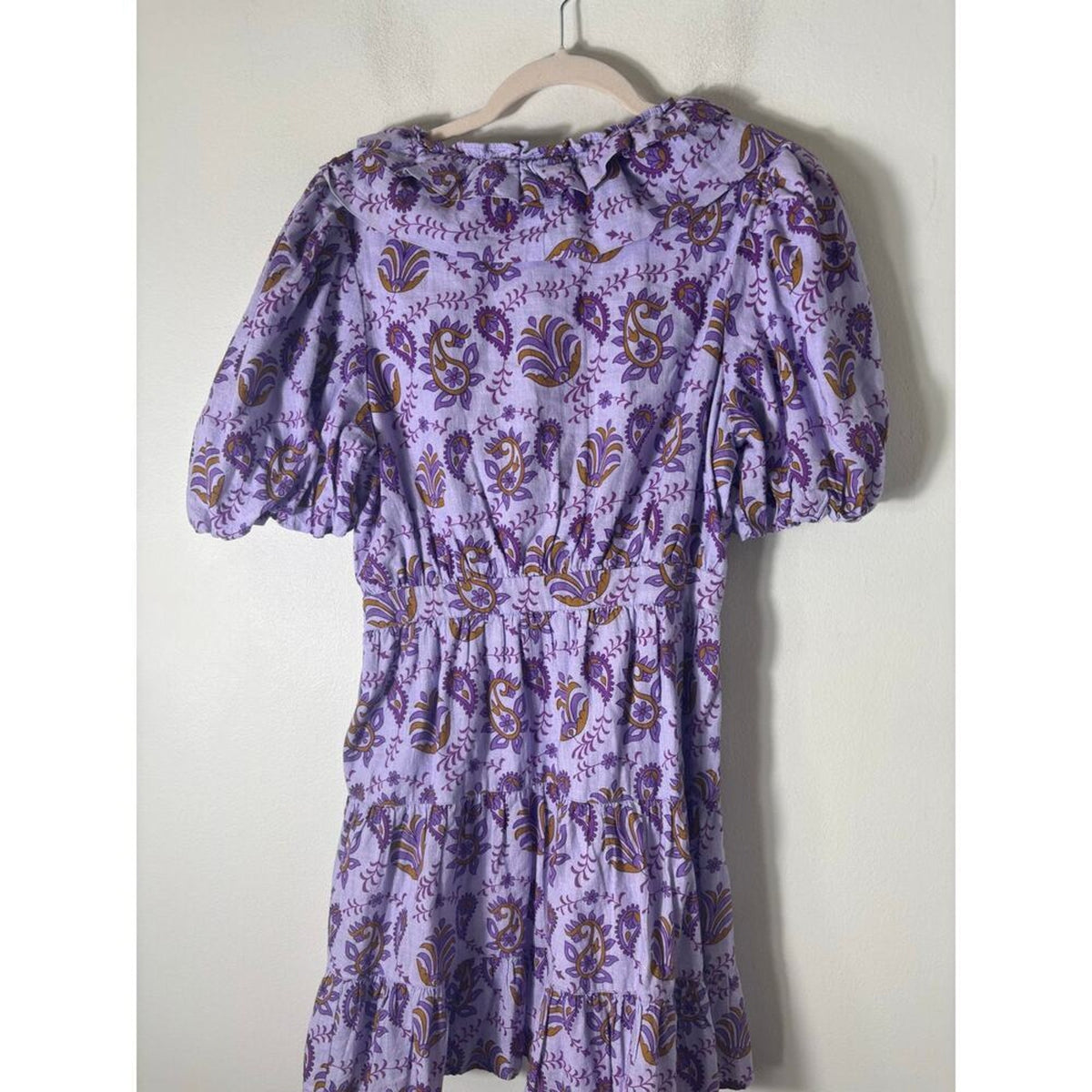 RAHI Mini Dress Paisley Lavender Size Small