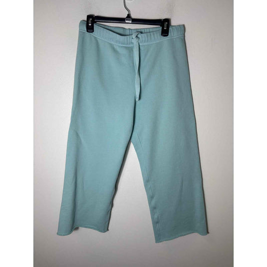 Frank & Eileen Teal Cropped Sweat Pants Sz M