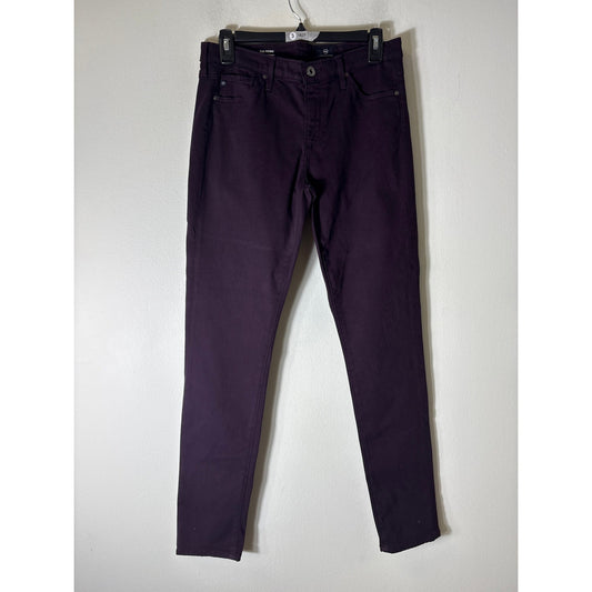 AG Plum The Prima Mid-Rise Cigarette Jeans Sz 28R