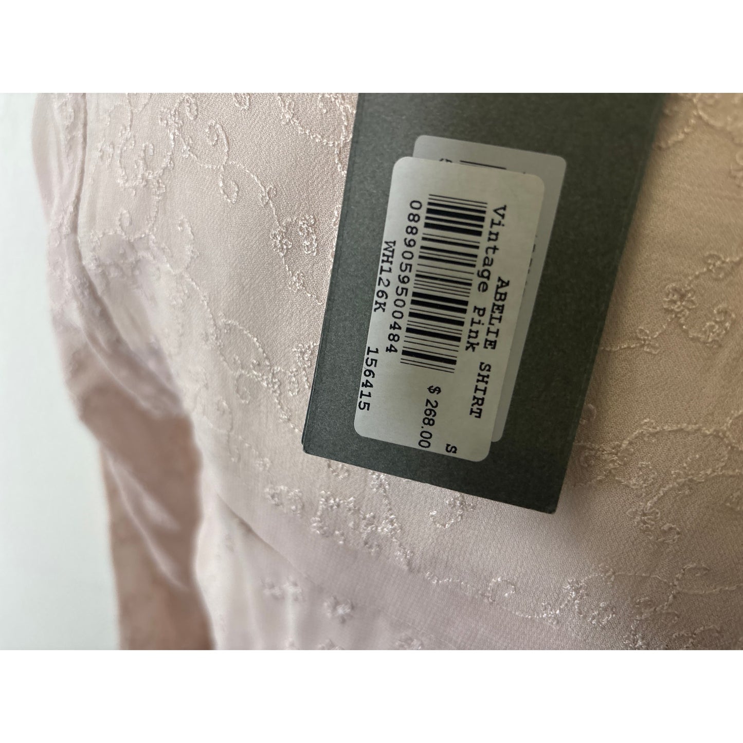 NWT Allsaints Dusty Pink Long Sleeve Embroidered Shirt Sz S