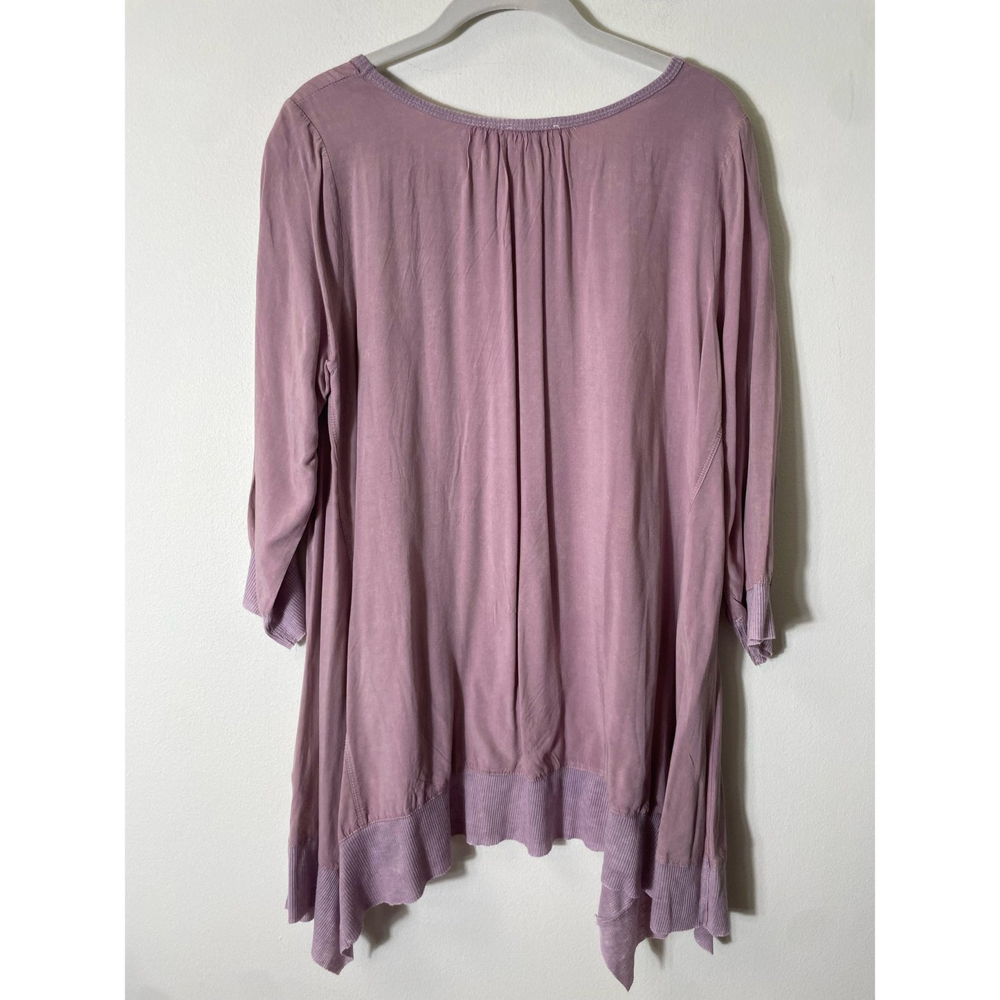 Umgee Purple 3\4 Sleeved Cotton Blend Blouse Sz S
