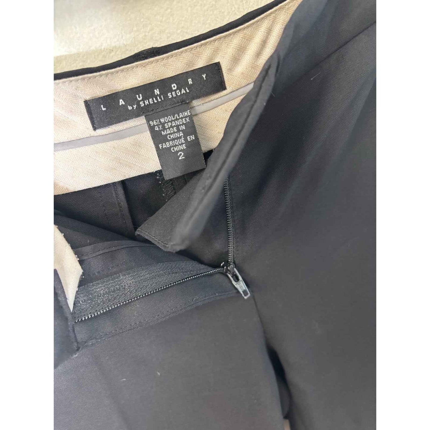 Laundry by Shelli Segal Black Straight Leg Ankle Pants Sz 2