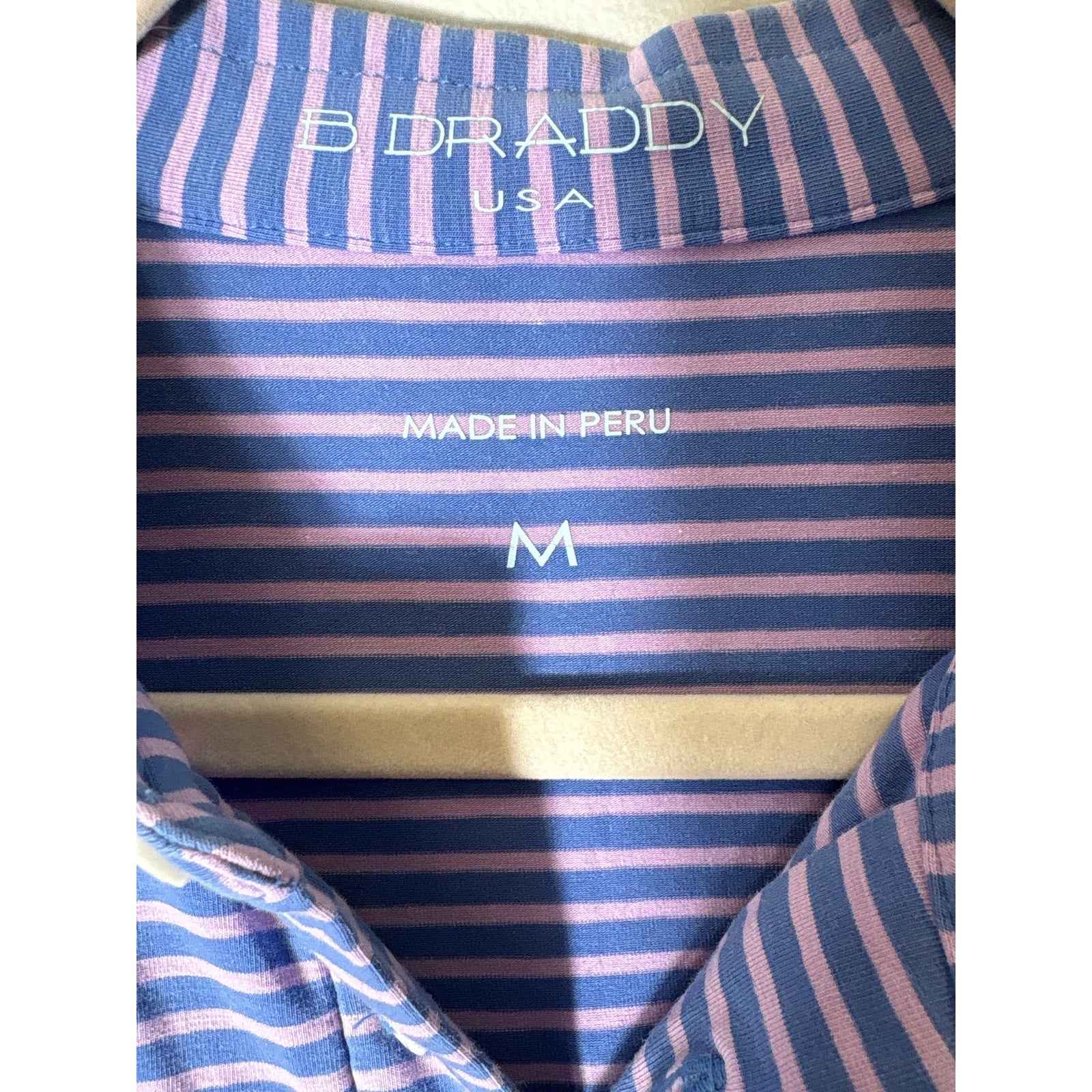 B. Draddy Purple and Lavendar Polo Shirt Sz M