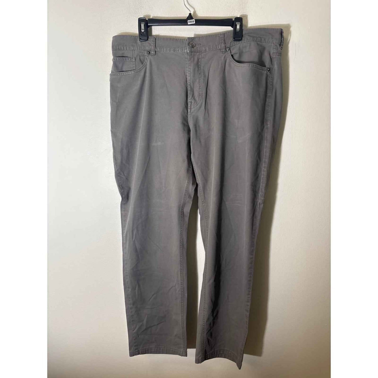 Men's Peter Millar Gray Light Weight Cotton Flat Front Chinos Sz 40x32