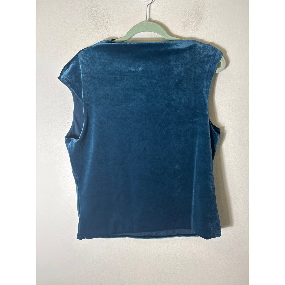 Banana Republic Dark Teal Velvet Sleeveless Top Sz L