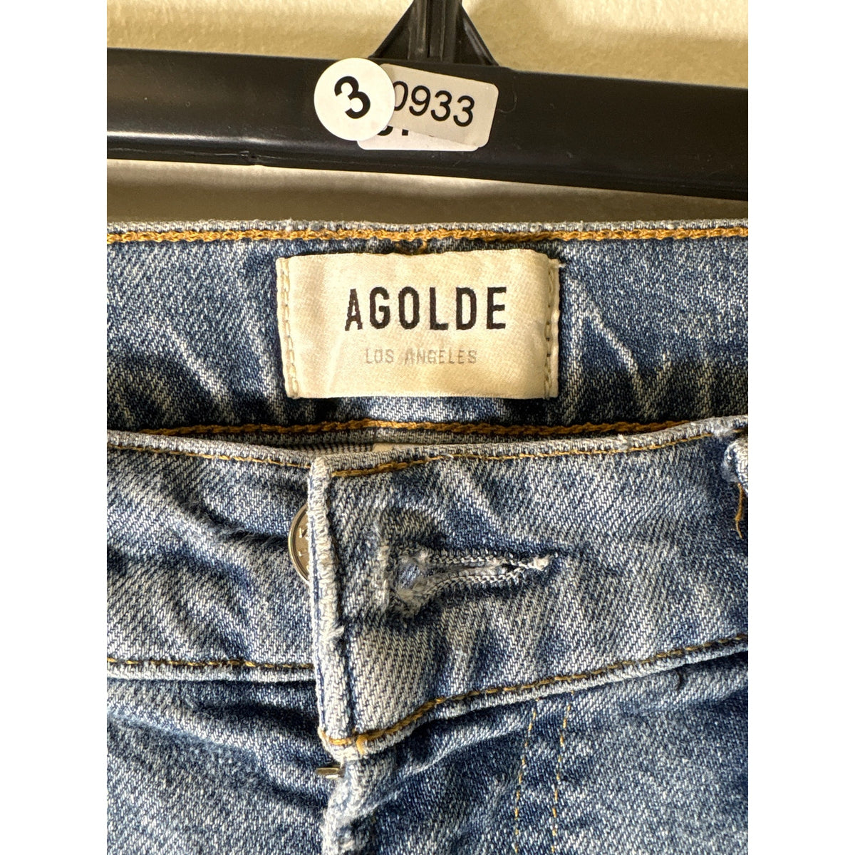 Agolde Medium Wash Straight Leg Denim Blue Jeans Sz 27
