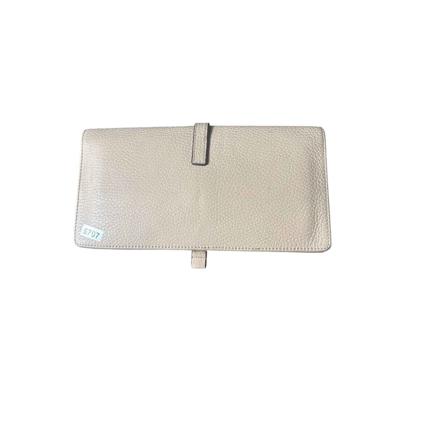 Annabell Ingle Peach Pebbled Leather Clutch