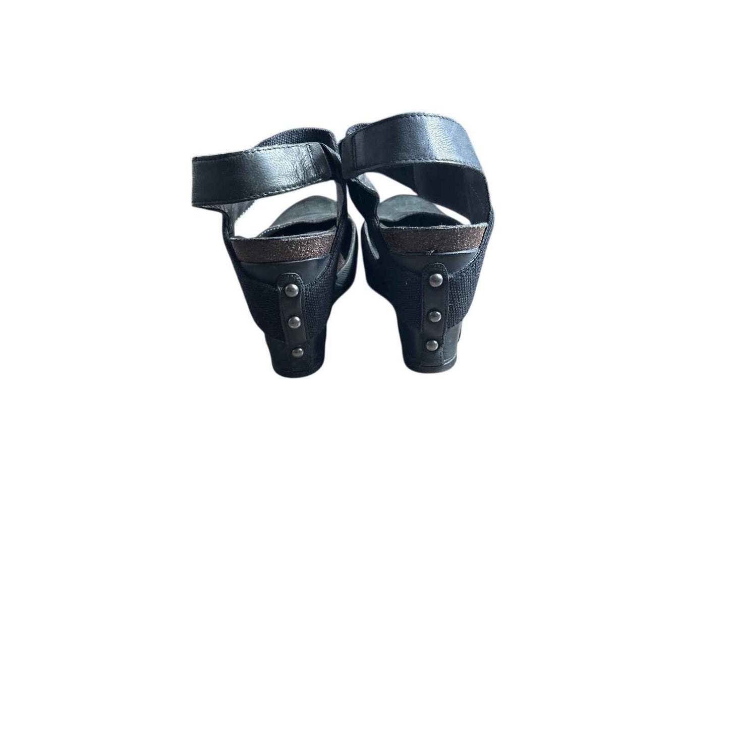 OTBT Black Wedge Strap Sandal Sz 8