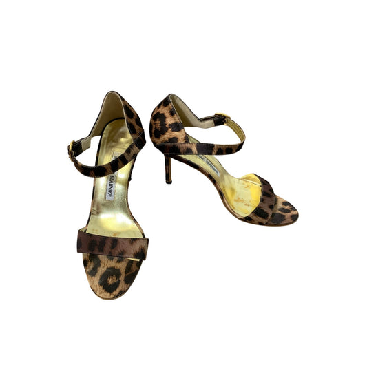 Manolo Blahnik Cheetah Print Heels Sz 36.5