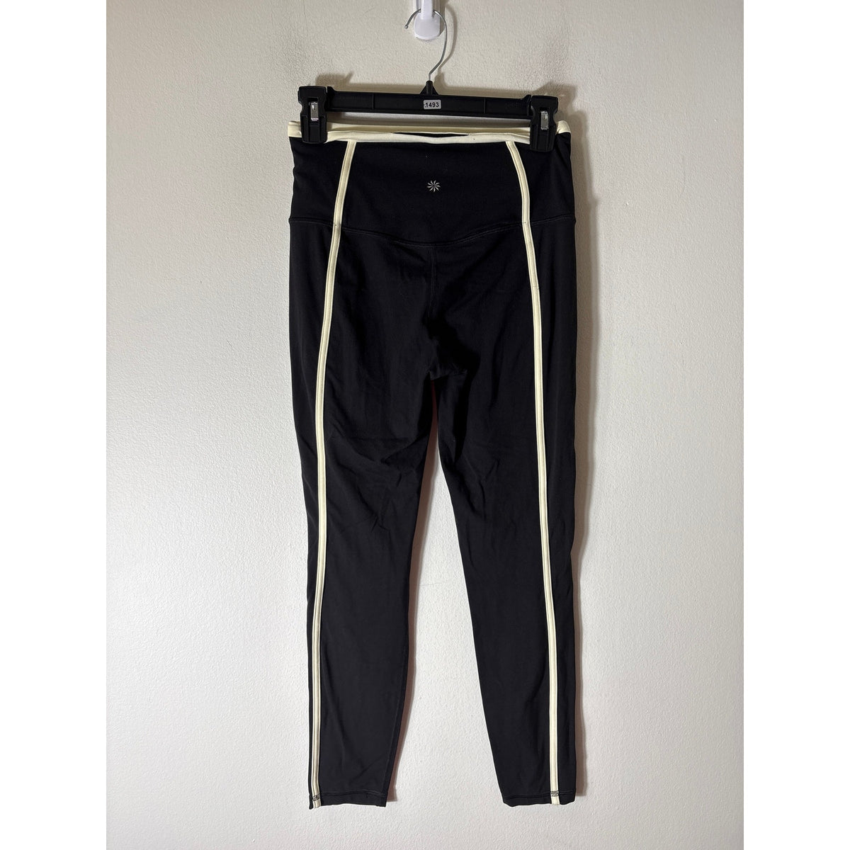 Athleta Black/Cream Ultra High Rise Elation 7/8 Tight Leggings Sz S