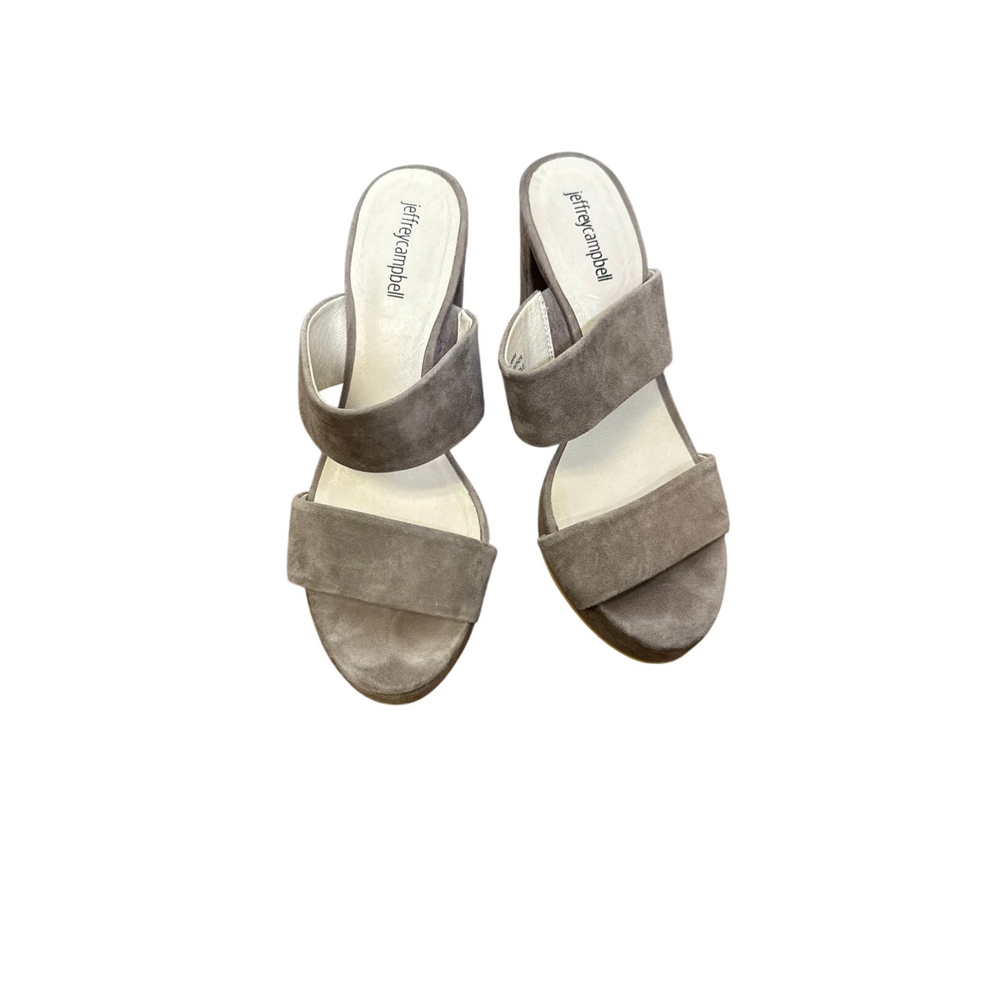 Jeffrey Campbell Gray Suede Adriana Sandals Sz 9.5