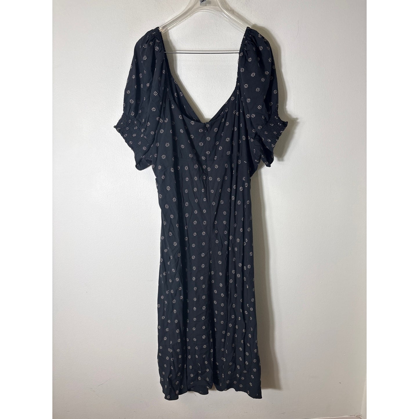 Madewell Black White Short Sleeve Viscose Dress Sz 26