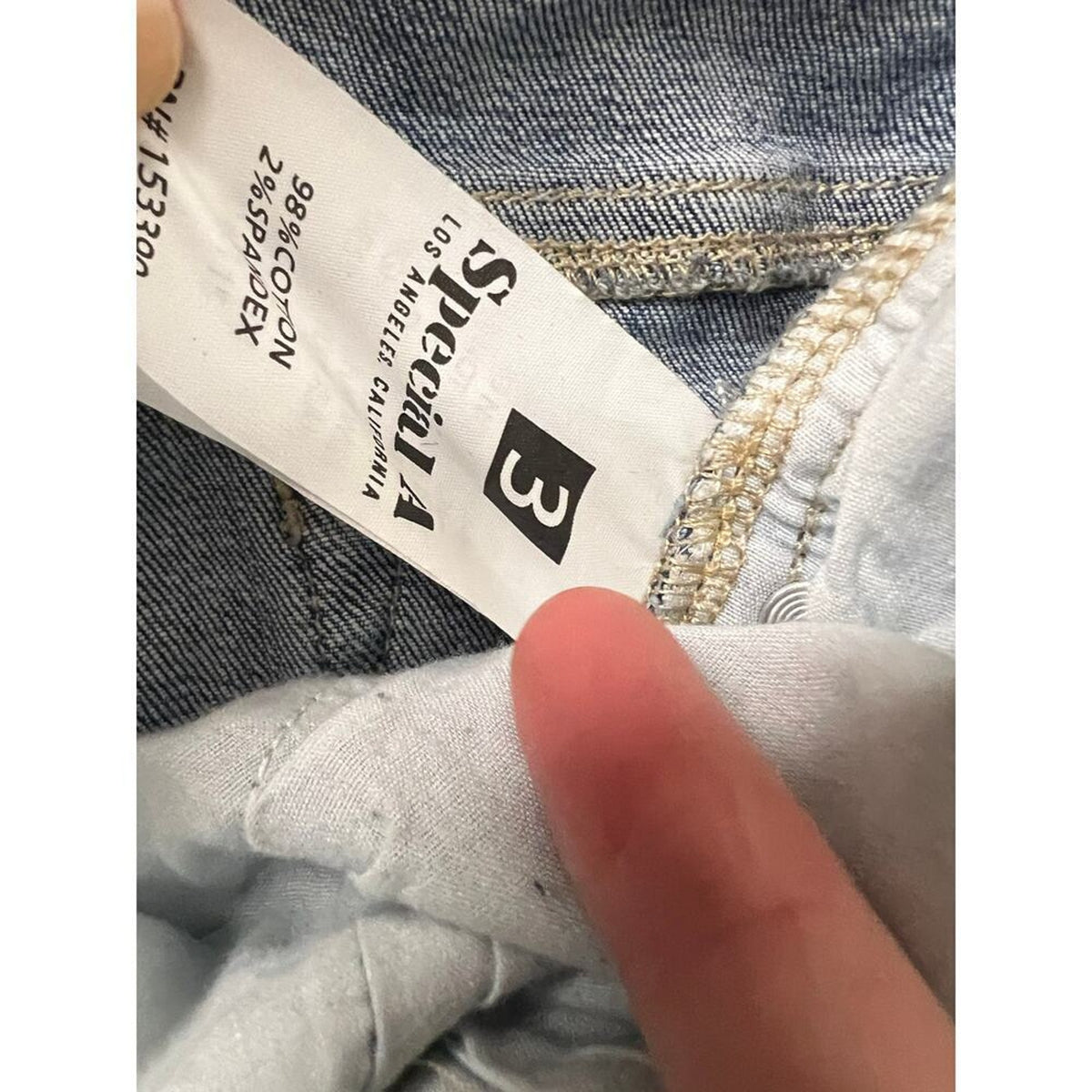 Special A Ripped Straight Leg Blue Jeans Size 3