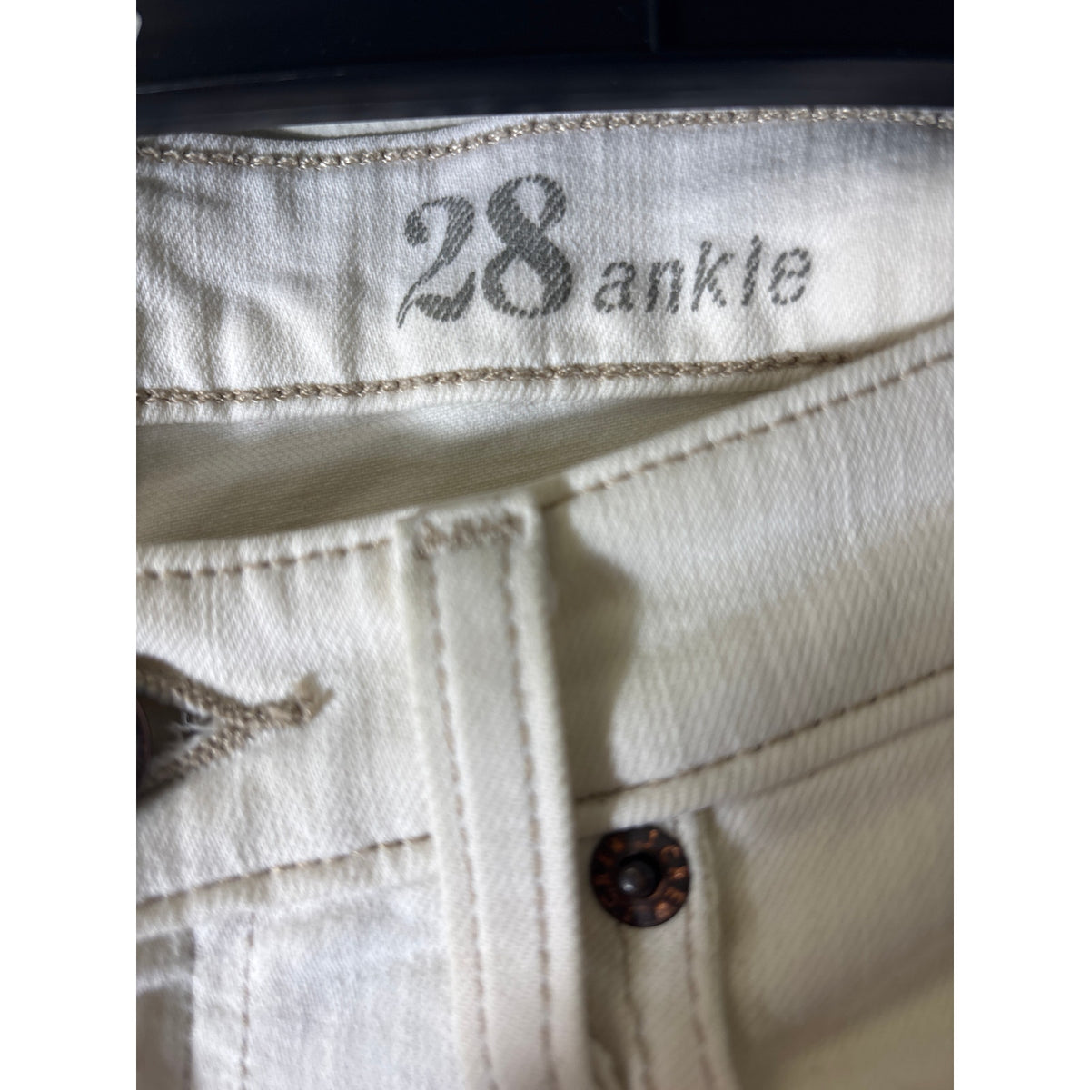 J.Crew Off White Toothpick Ankle Jeans Sz 28