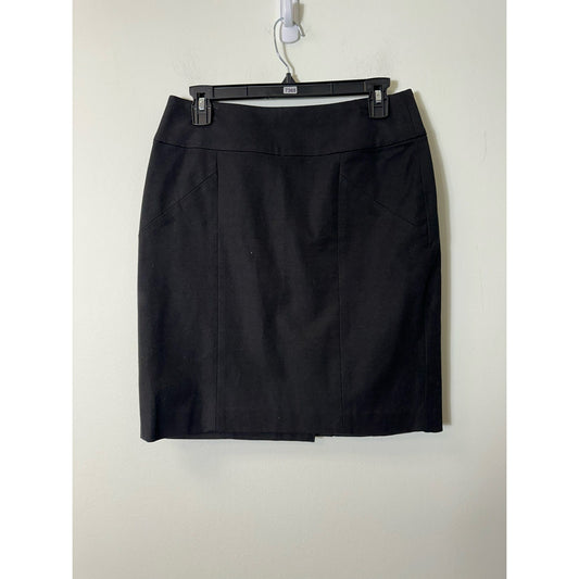 Banana Republic Black Cotton Blend Pencil Skirt Sz 4