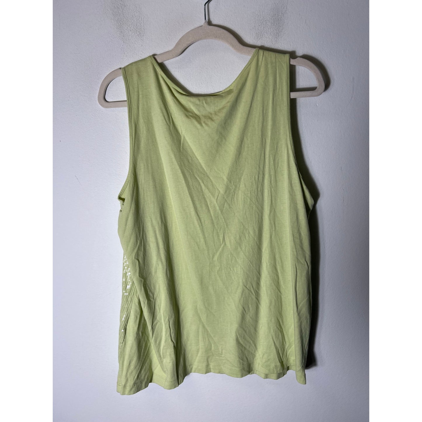 Dana Buchman Lime Green Sleeveless Sequince Sz XL
