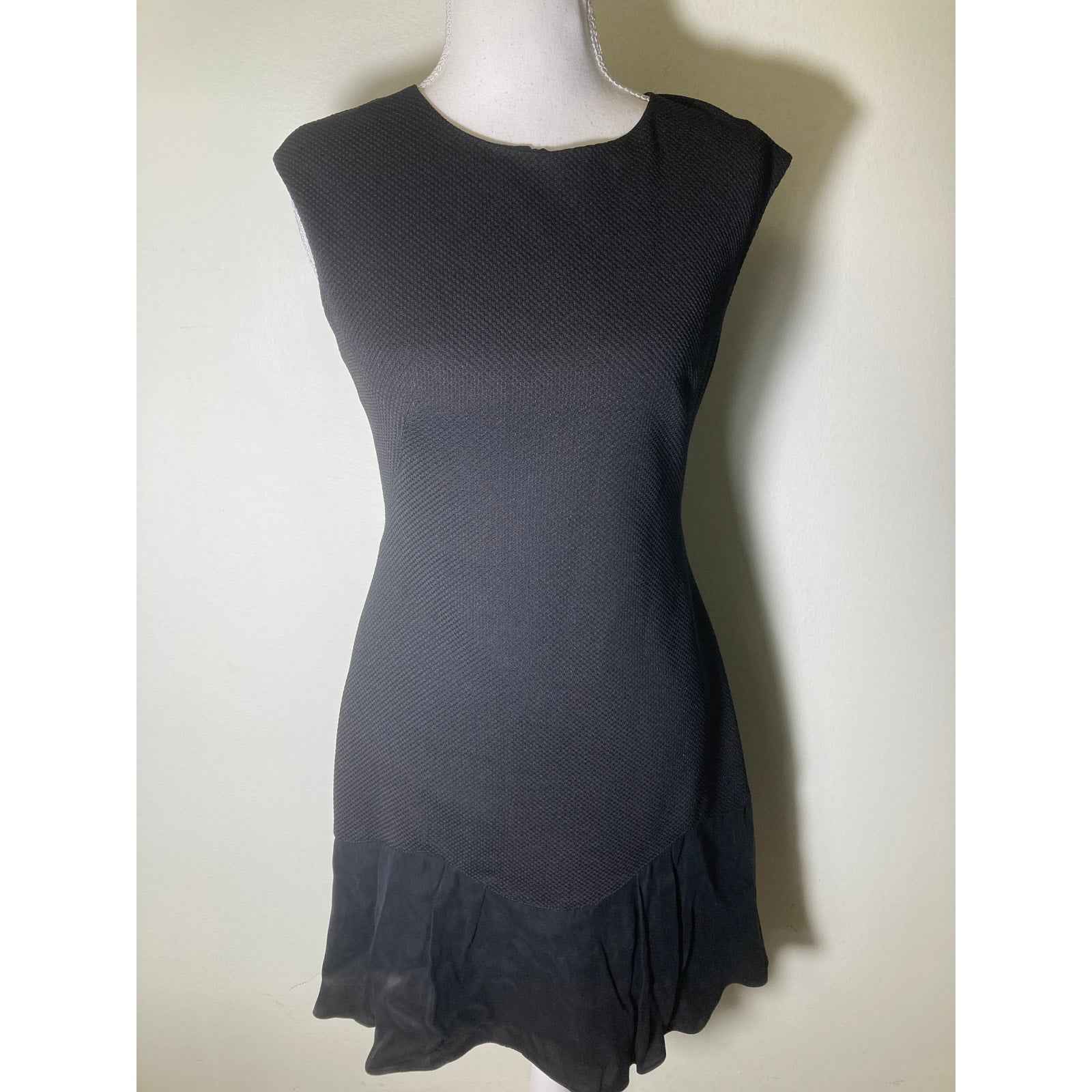 NWT Rebecca Taylor "Stacey Dress" Black Sleeveless Sheath Cocktail Dress Sz 2