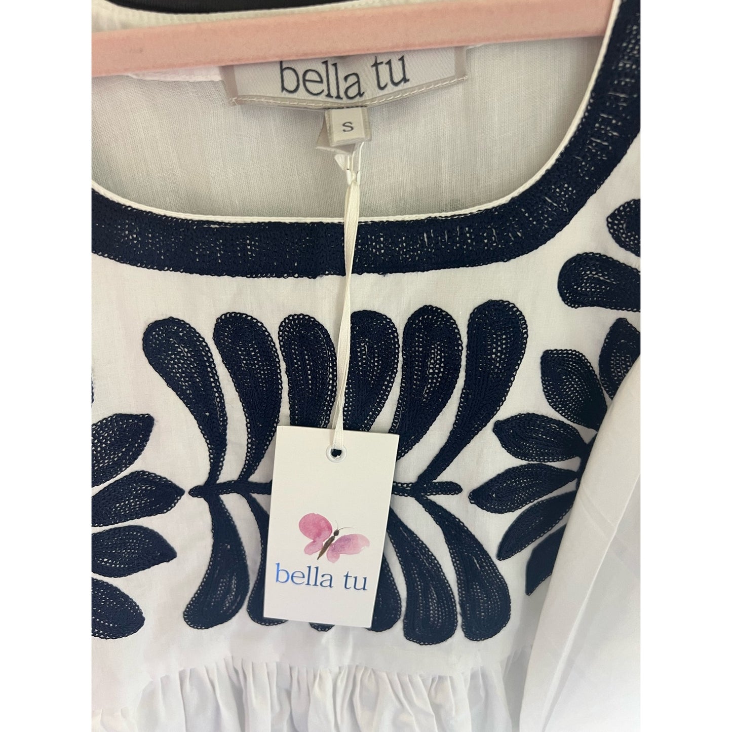 NWT Bella Tu Bubble Sleeve Knee Length Dress size small