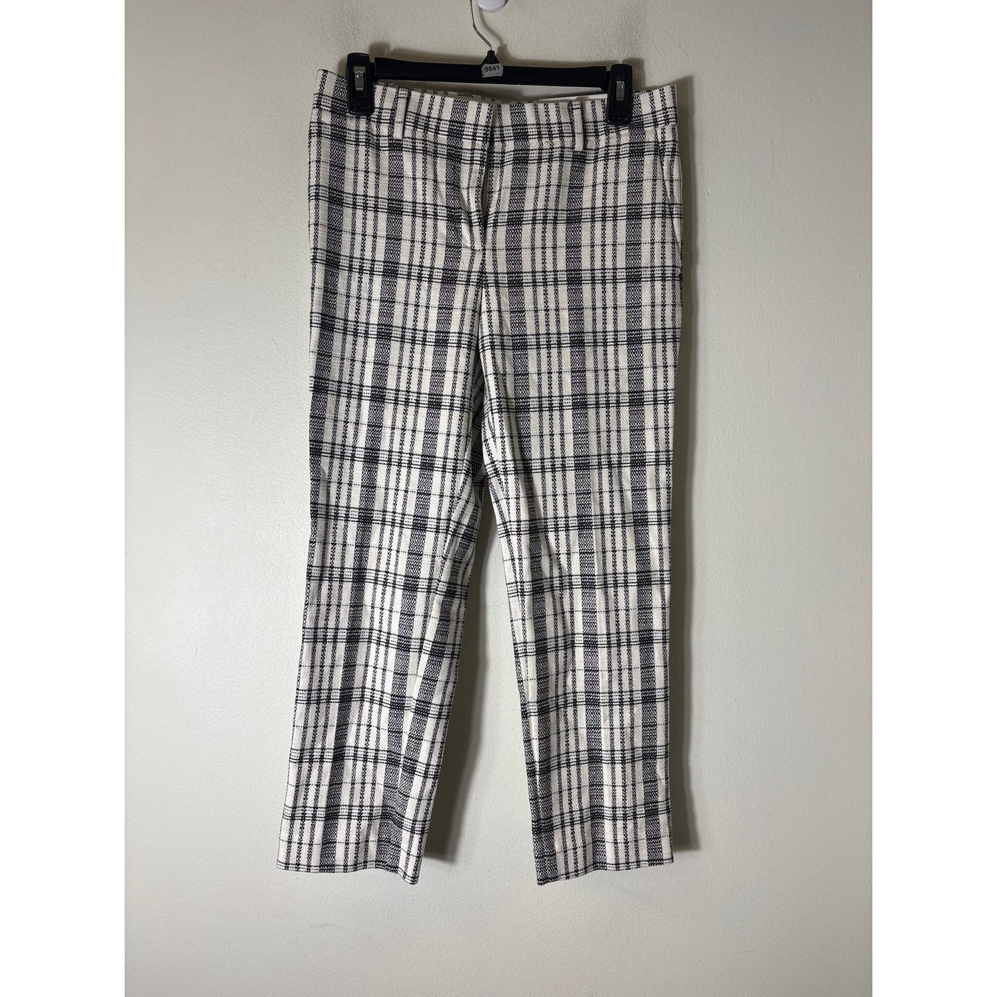 NWT Ann Taylor The Ankle Black and White Plaid Pants Sz 2P