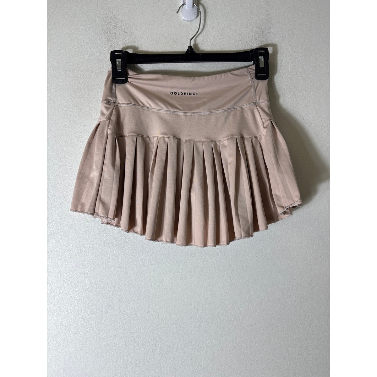 Goldhinge Nude Pleated Tennis Skirt Sz S