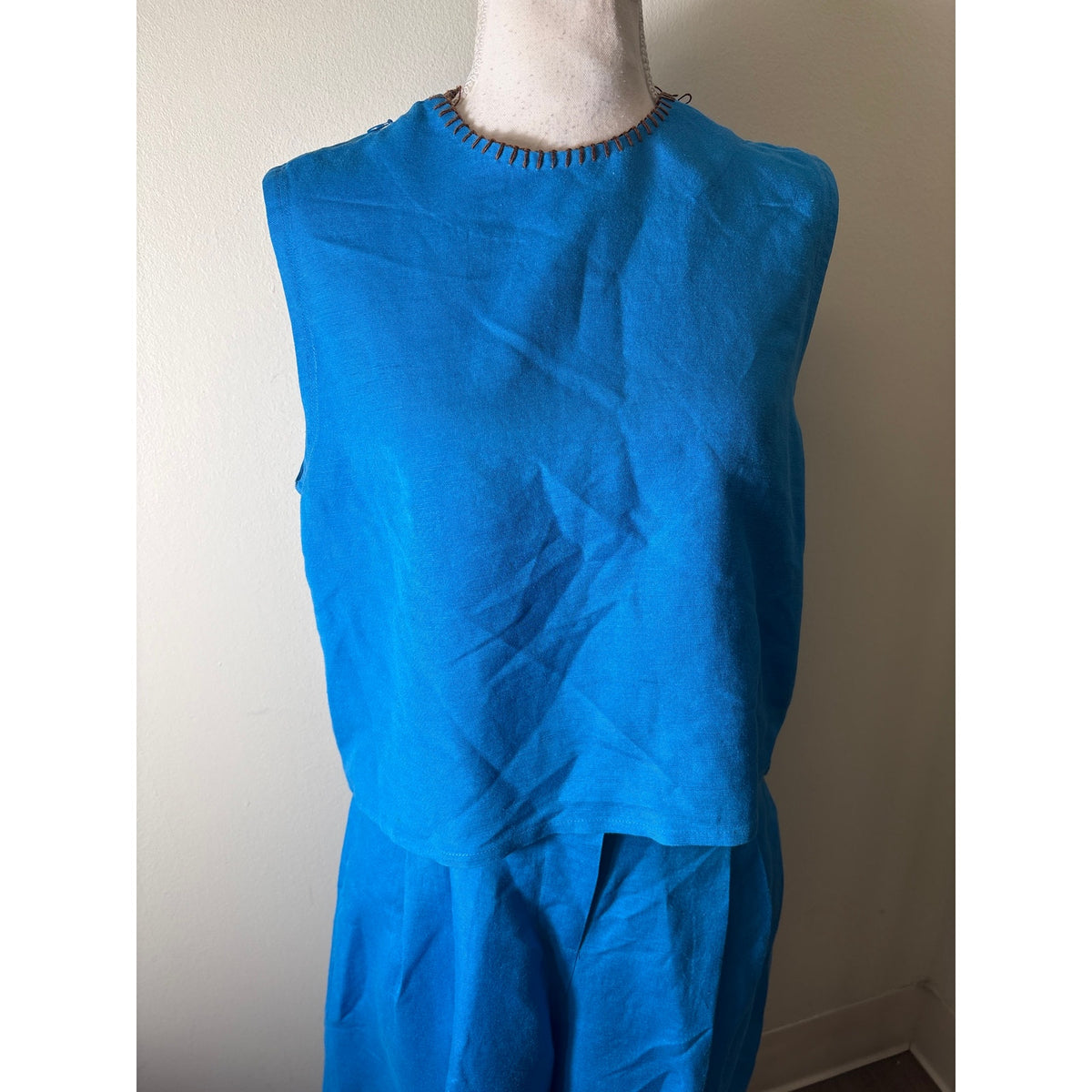 Hunter Bell Bright Blue Sleeveless 2 Piece Pants Set Sz 6