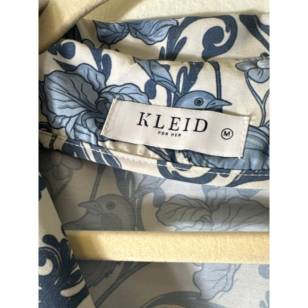 Kleid Blue Floral Half Puff Sleeve Maxi Dress Sz M
