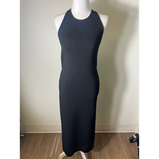 ALC Black Body Con SLeeveless High Neckline Maxi Dress Sz M