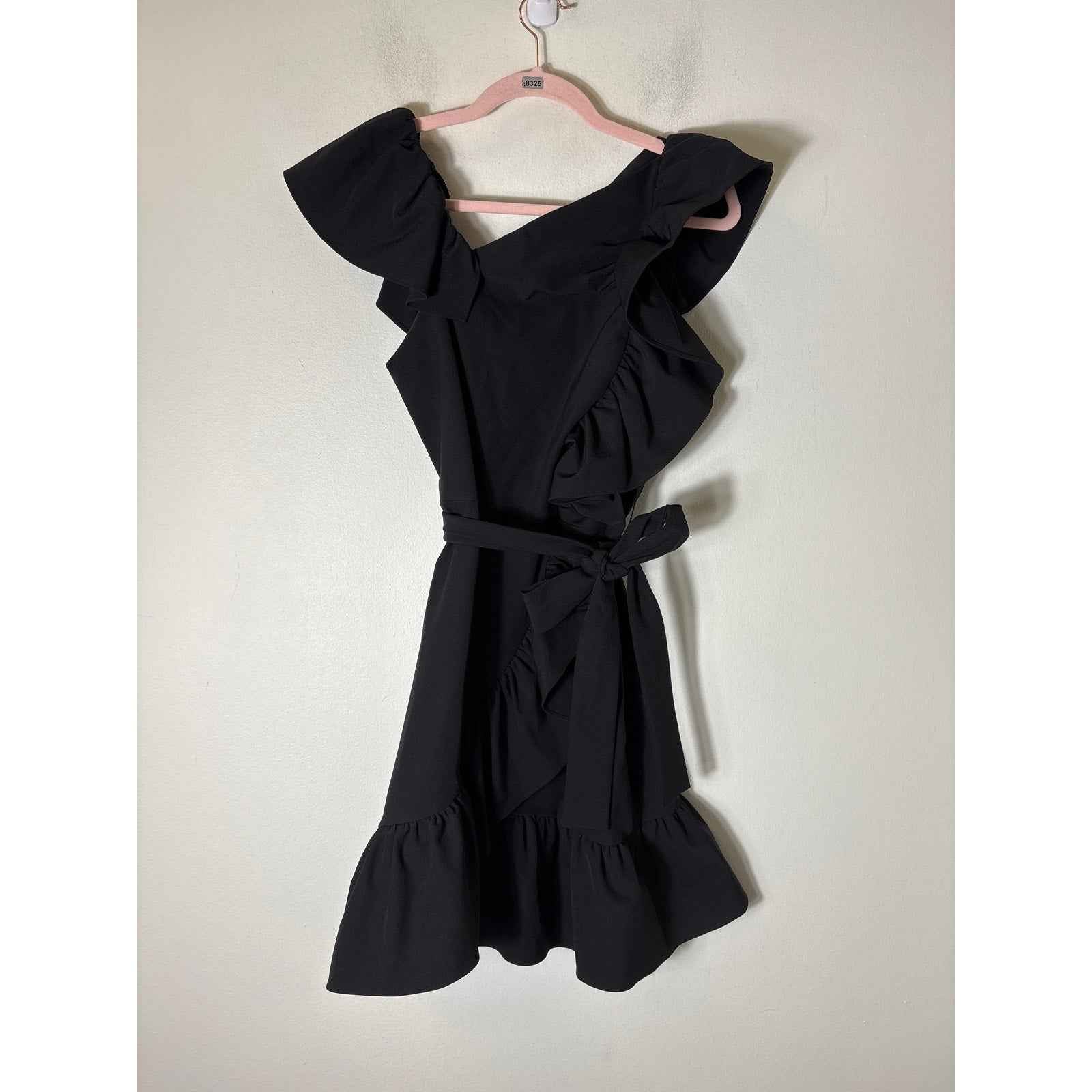 Rebecca Minkoff Black Ruffle Mini Dress Sz4