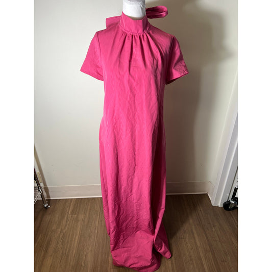 Staud Pink Short Sleeve Evening Gown szM