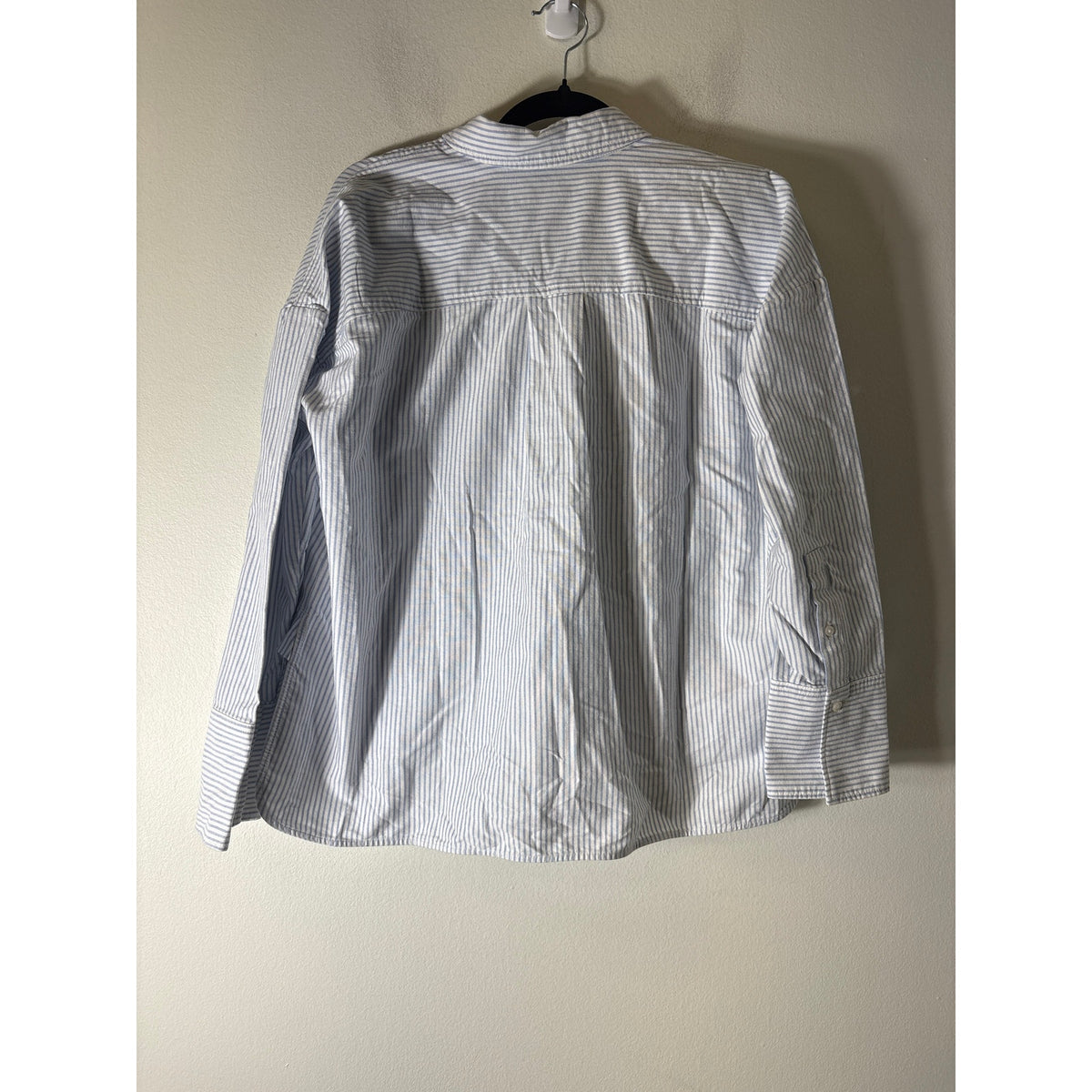 Everlane Blue and White Double Pocket Oxford Button Up Shirt Sz XS