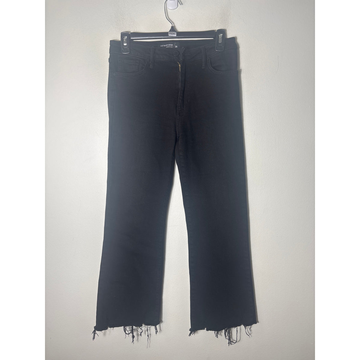 Just Black Denim Black Straight Leg Jeans Sz 28